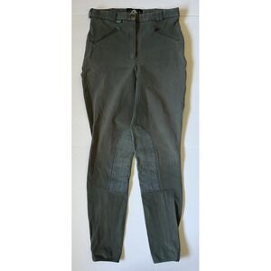 MOUNTAIN HORSE - Women's Green Knee‎ Patch Breeches Riding Pants - Size 28L
